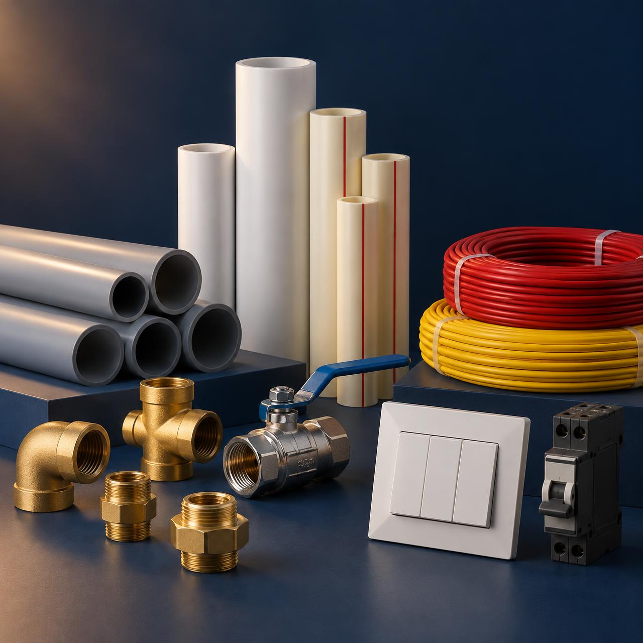 Pipes, fittings, electrical wires, switches and bathroom fittings — Sri Rasi Electricals, Pallipalayam